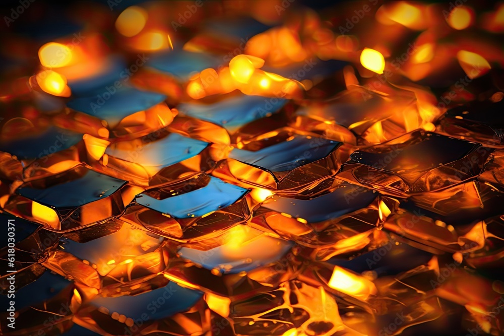 Metal background and flames reflecting off its surface. Gnerative AI Metal background and flames reflecting off its surface. Gnerative AI