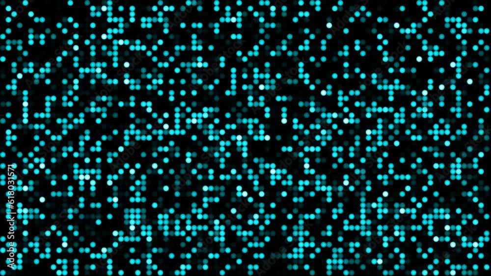 Million medium partical element balls animation blue and dark color tone random faded on the black screen Million medium partical element balls animation blue and dark color tone random faded on the black screen
