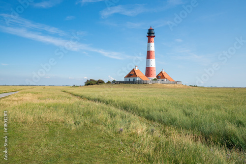 Westerheversand Lighthouse  Westerhever  Nordfriesland  Schleswig-Holstein  Germany