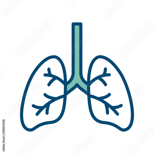 lungs icon vector design template in white background