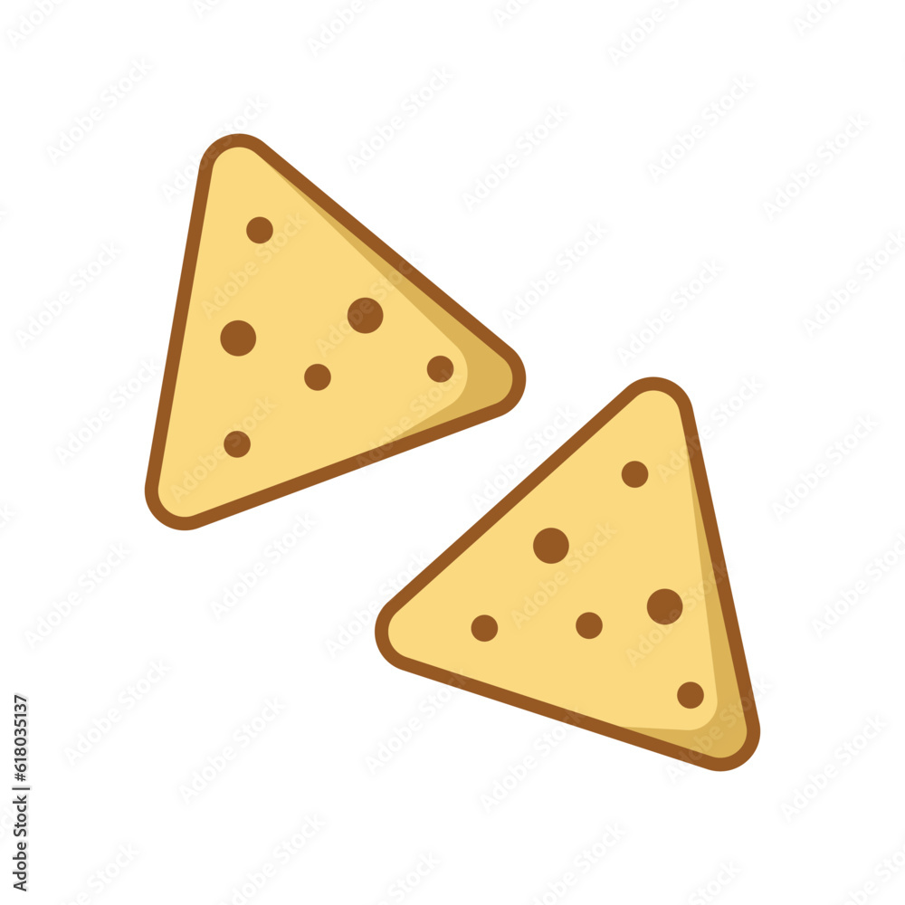 tortilla chips icon vector design template in white background tortilla chips icon vector design template in white background