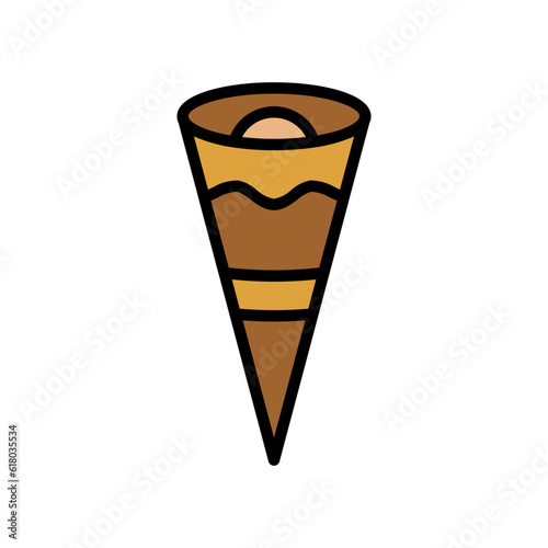 Chocolate ice cream cone