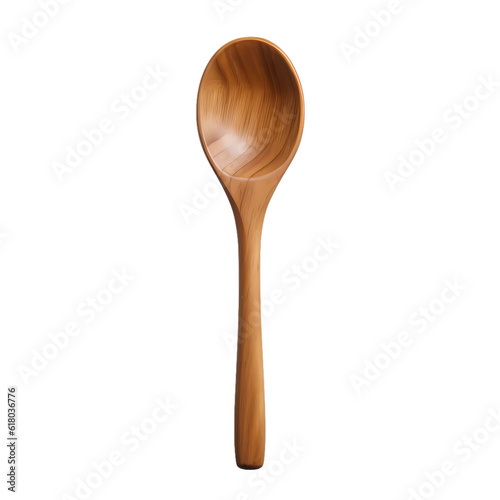 wooden spoon isolated on white photo
