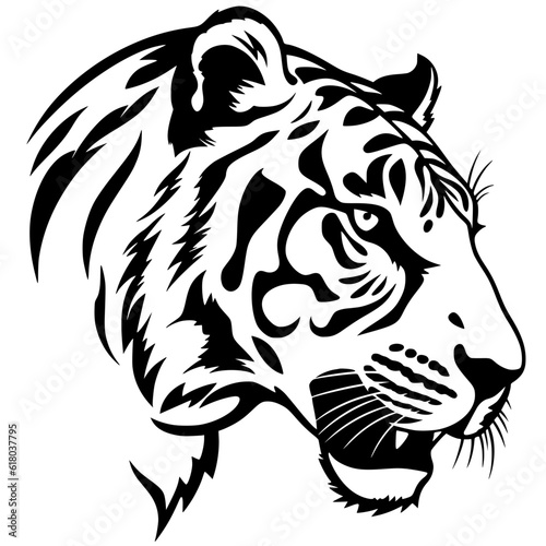 Wallpaper Mural tiger head vector Torontodigital.ca