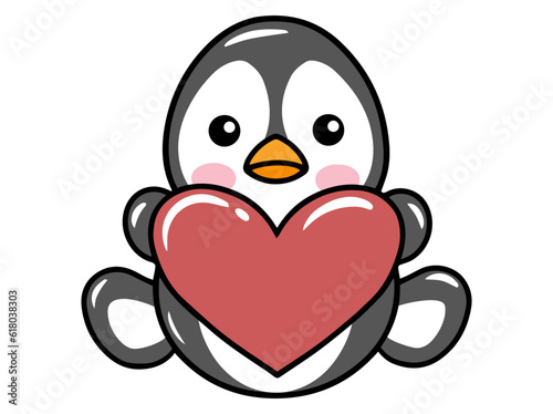 Cute Penguin Cartoon Drawing Illustration
