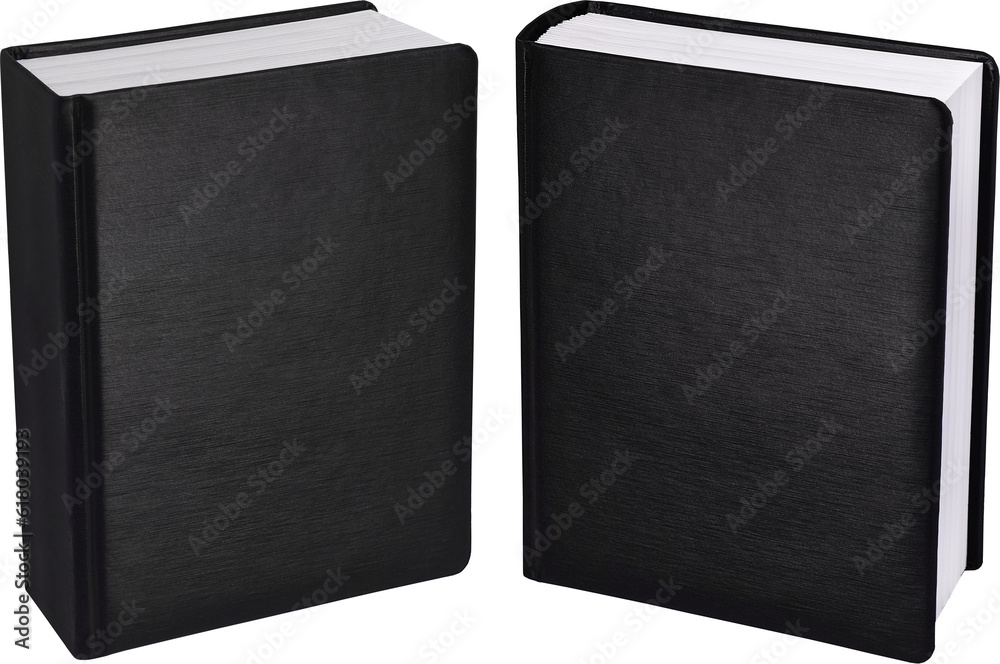 blank book hardcover mockup perspective view