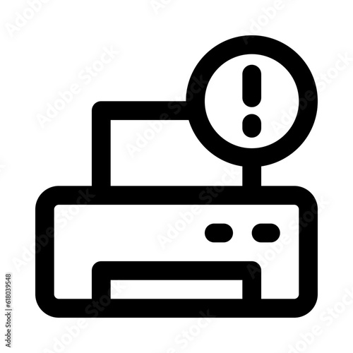 printer error icon for your website, mobile, presentation, and logo design.