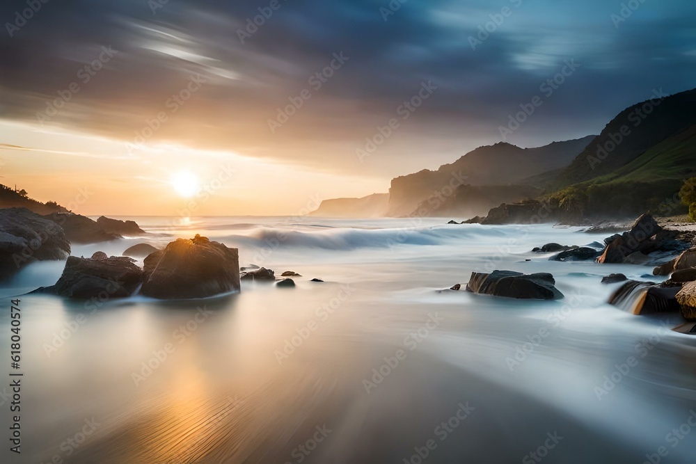sunset on the sea generated ai sunset on the sea generated ai