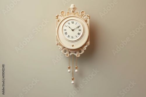 Pendulum clock wall. Generate Ai