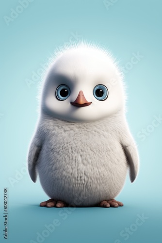 cute baby penguin illustration created using generative AI tools