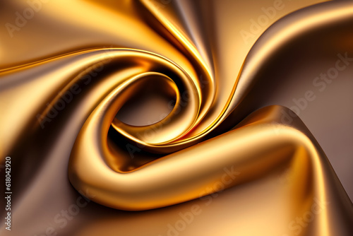 Gold silk satin fabric luxury, perfect for design background, Created with generative AI tools