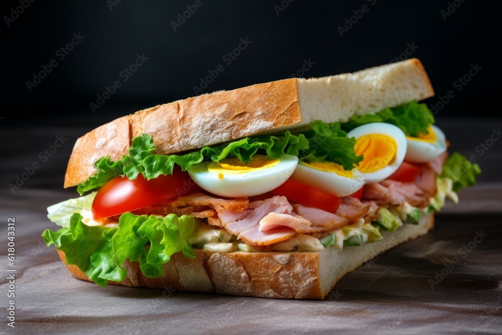 Sandwich hard boiled egg tuna. Generate Ai Sandwich hard boiled egg tuna. Generate Ai