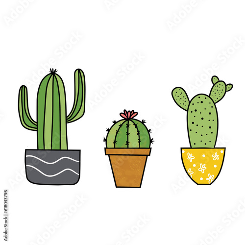 Drawing of cactus in a cute...