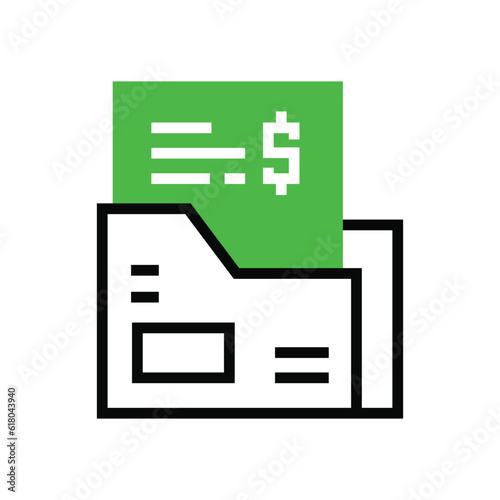 Payment folder icon illustration design