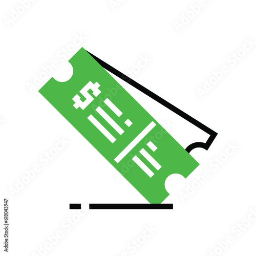 Ticket icon illustration design. Vector design
