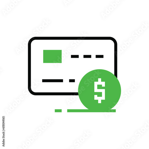 Credit card icon illustration design. Vector design