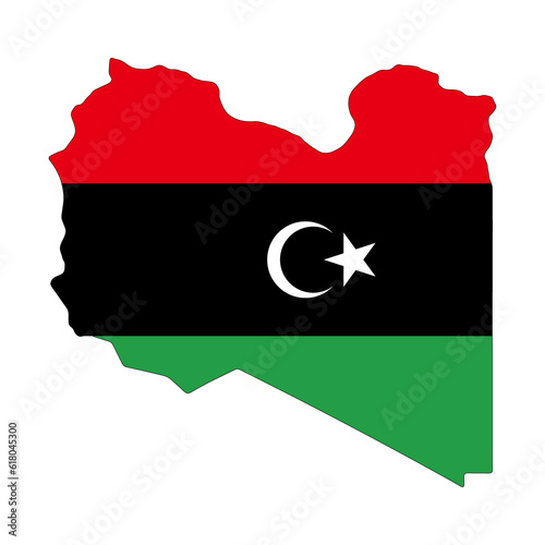 Libya Flag Map (PNG)