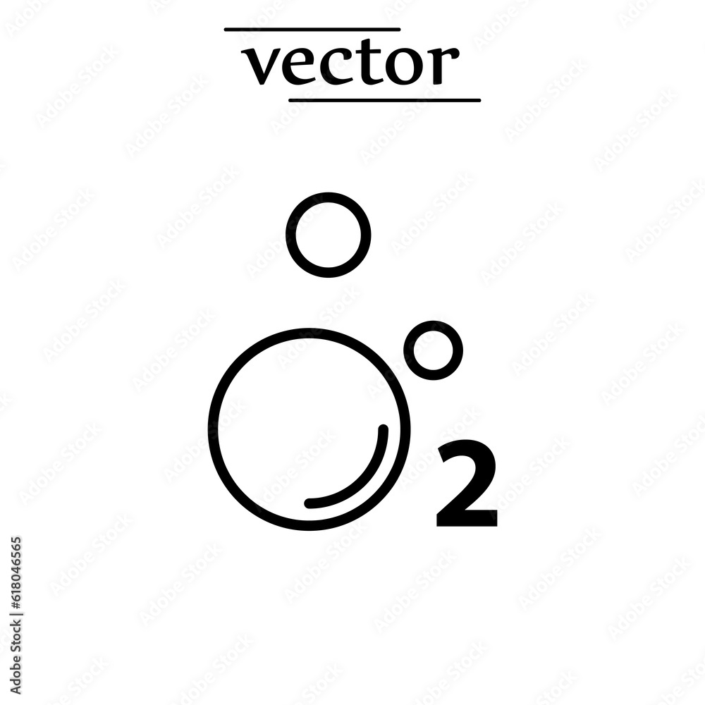 Oxygen O2 Icon, vector illustration flat design on white background..eps Oxygen O2 Icon, vector illustration flat design on white background..eps