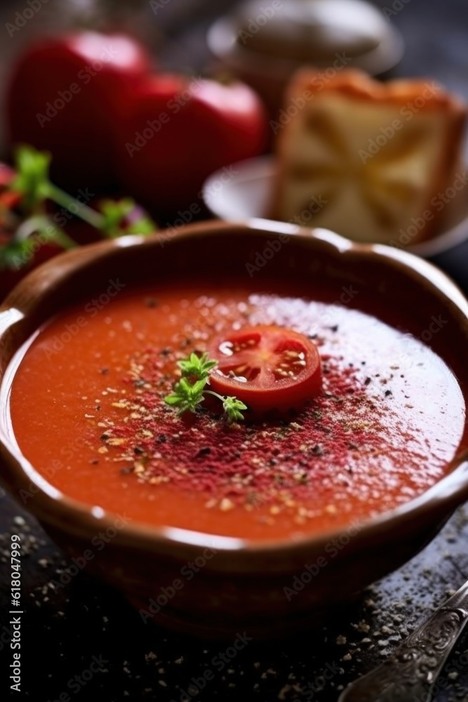 Gazpacho spain cold soup and cream Gazpacho spain cold soup and cream