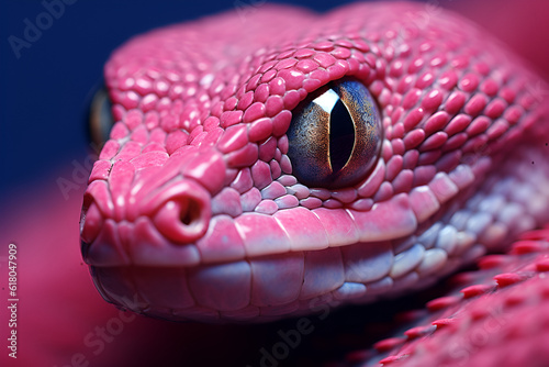 close up of pink snake