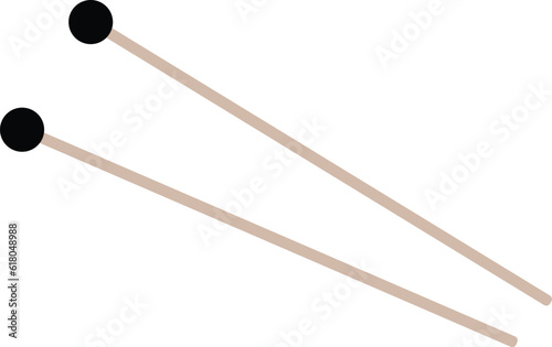 Orchestral drumsticks mallets icon. Orchestra drumstick sign. flat style.