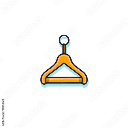 Minimalistic Hanger Illustration. Crisp and Pixel-Perfect Design.