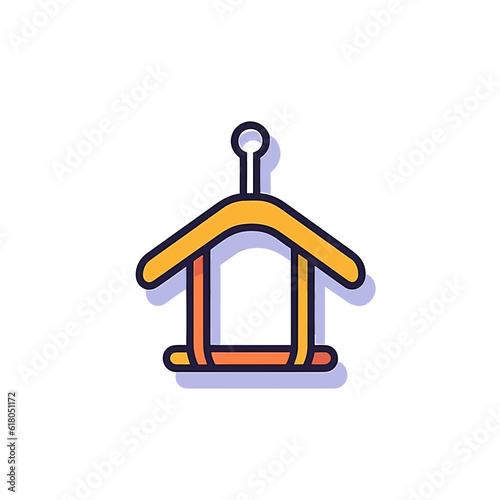Minimalistic Hanger Illustration. Crisp and Pixel-Perfect Design.
