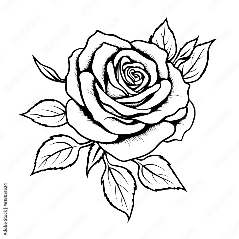 Rose Flower Vector Rose Flower Vector