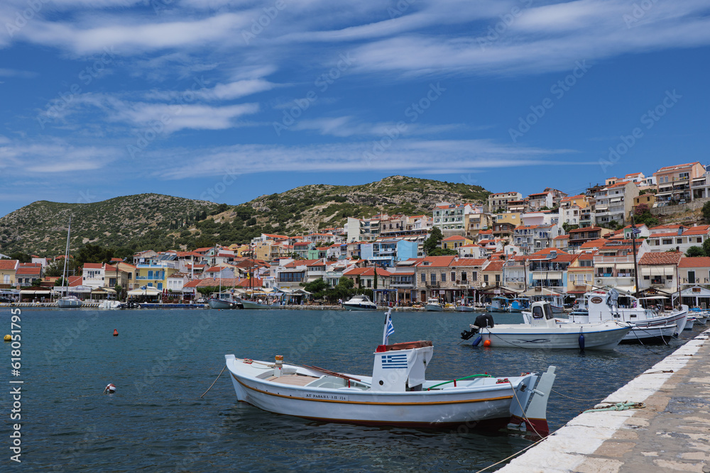 Port on Samos island in Greece