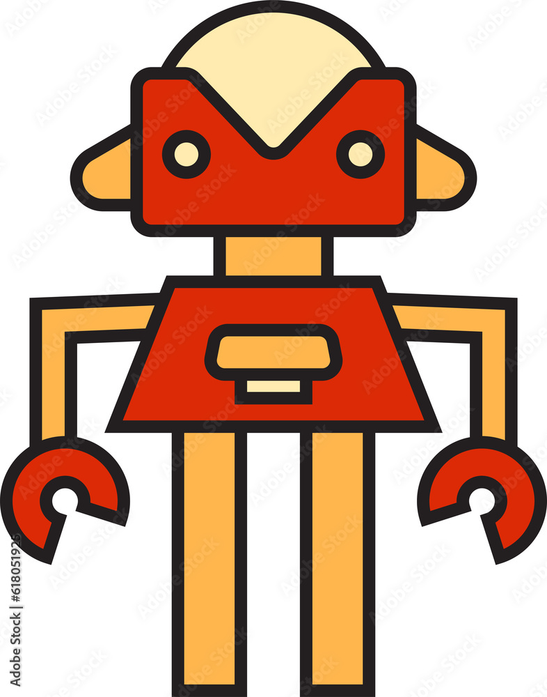 cartoon robot avatar illustration cartoon robot avatar illustration
