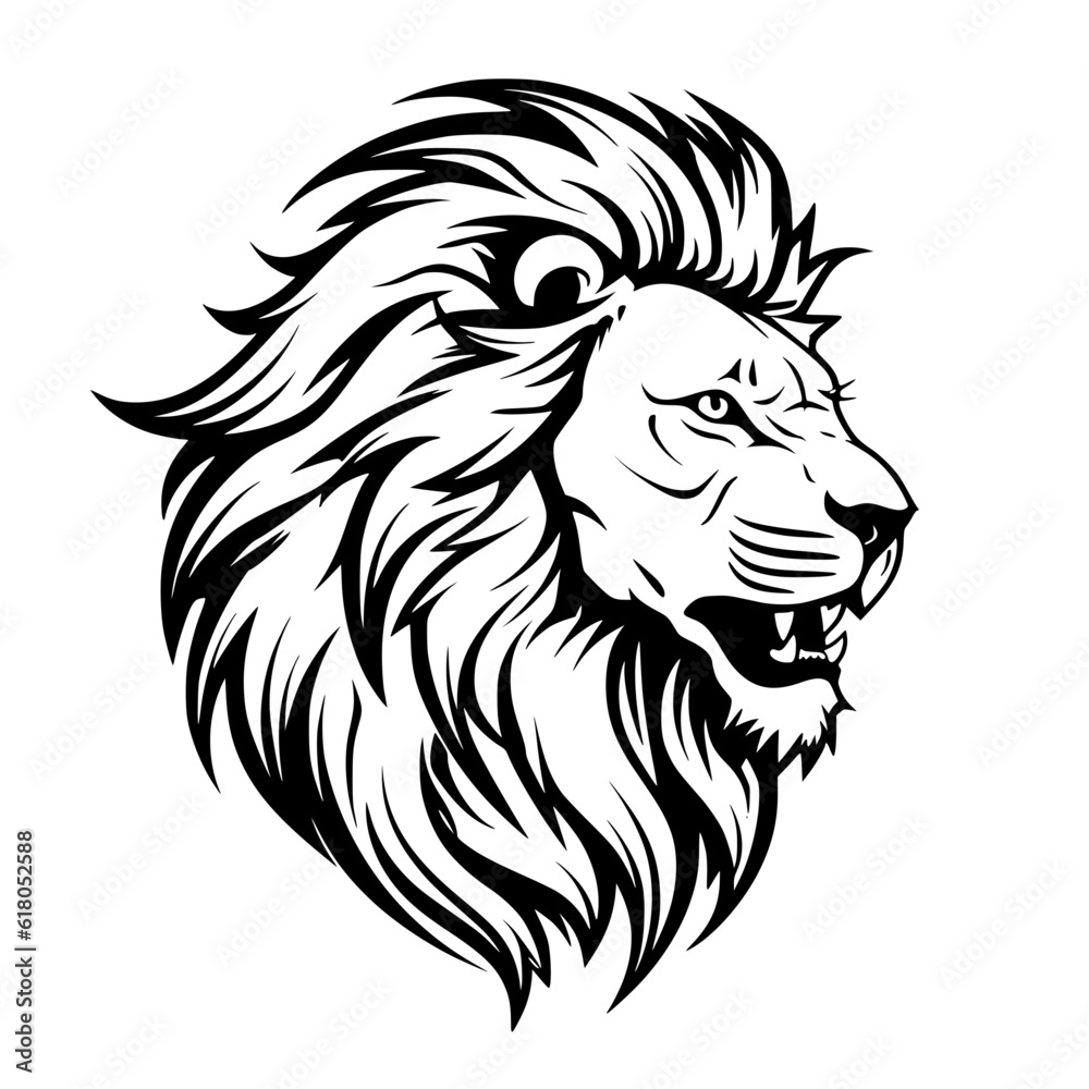 lion head vector