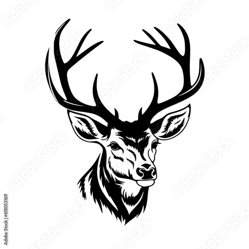 Fényképezés deer head vector