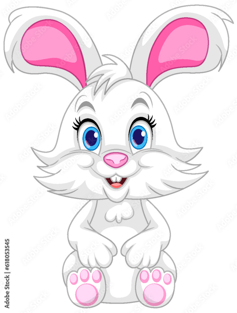 Obraz premium Cute Rabbit Cartoon Character Vector