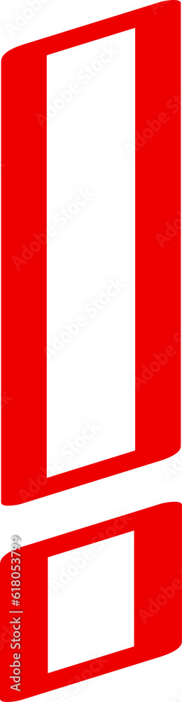 Naklejka premium hand drawn exclamation mark symbol