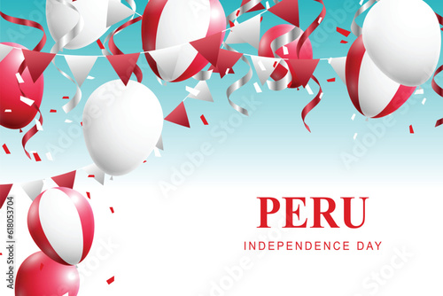 Peru Independence Day background.