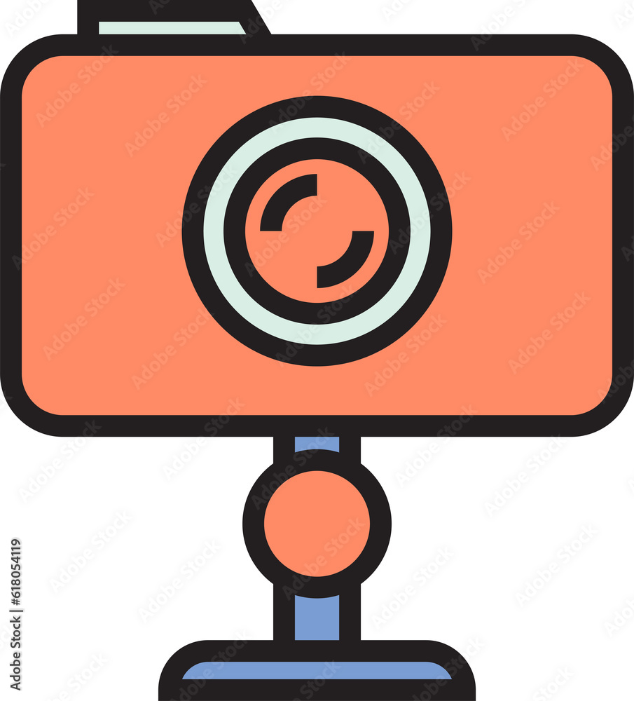 digital camera on stand icon digital camera on stand icon