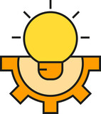 light bulb and gear icon