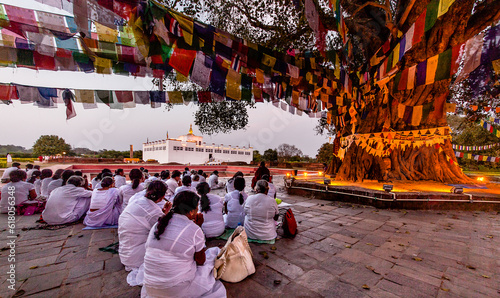 Devotees worship in Lumbini: The birth place of Buddha