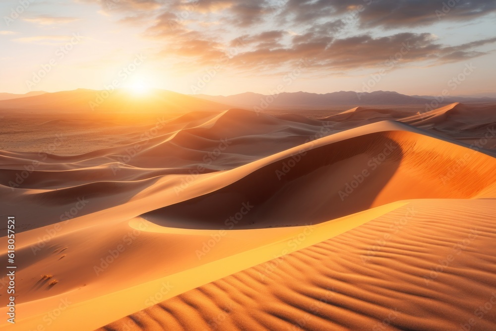 High definition beautiful desert scenery big picture made with Generative AI