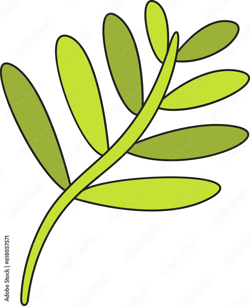 Naklejka premium tropical leaf illustration