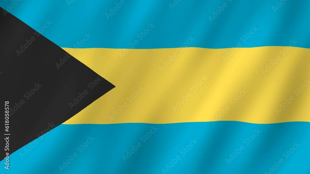 Flag of the Bahamas waving animation. looping National Bahamas flag animation background 4k