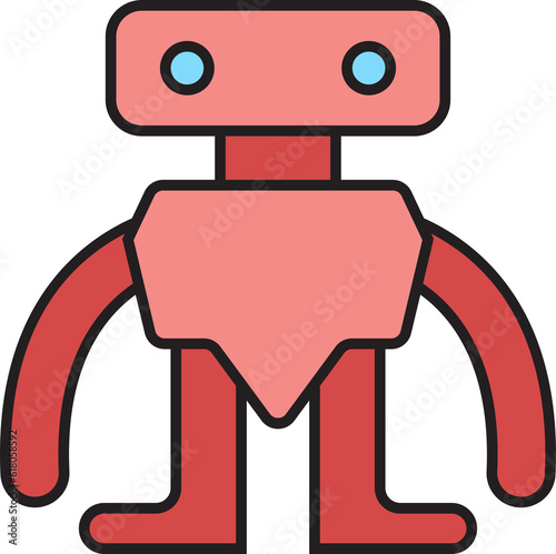 humanoid robot character icon
