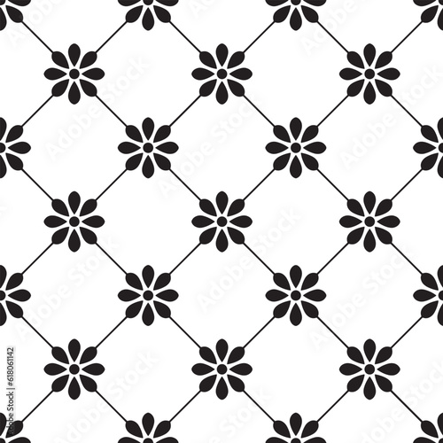 Flower seamless pattern. Fashion graphic background design. Modern stylish abstract texture. Monochrome template for prints  textiles  wrapping  wallpaper  website etc. illustration
