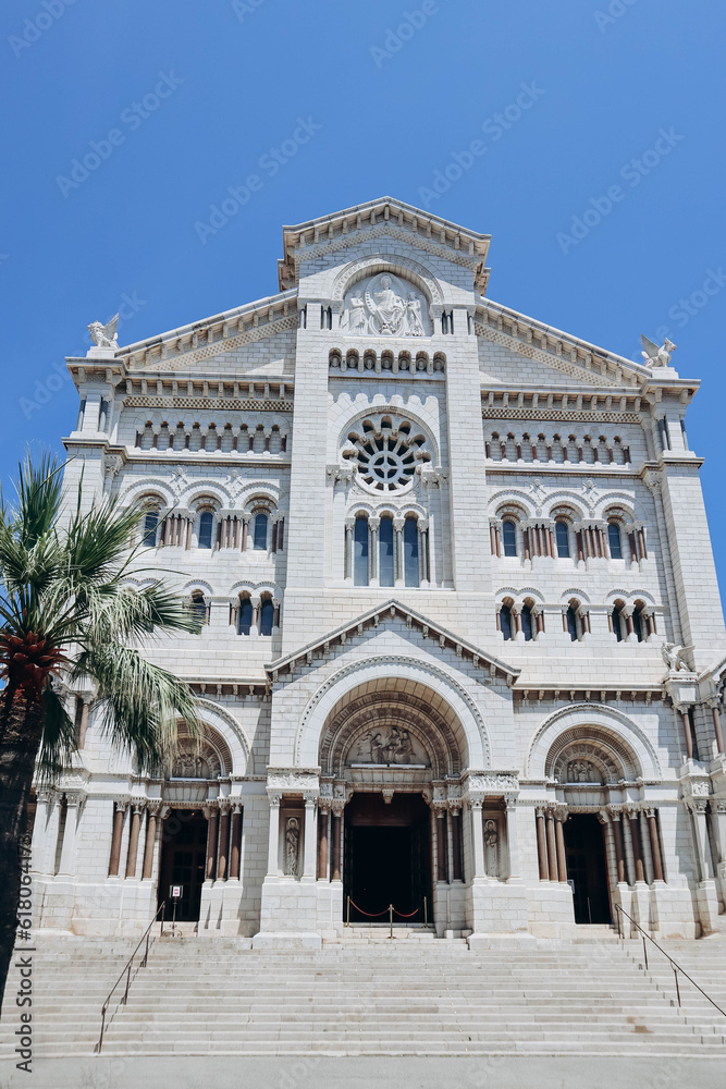 Monaco, Monaco - 02.10.2022: Cathedral of Saint Nicholas of Monaco