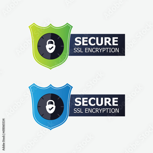 safe and secure checkout vector icon with padlock, SSl Encryption, secure payment, badge, icon, symbol, sign, certified, protected, website, online transaction, shopping, web, isolated flat vector.