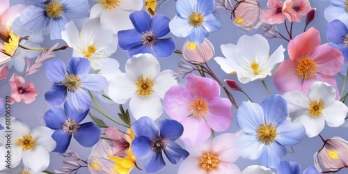 Wallpaper classic flower pattern background  AI Generated