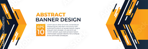 Abstract banner vector, modern background horizontal with dynamic yellow shape color for technology and sports theme