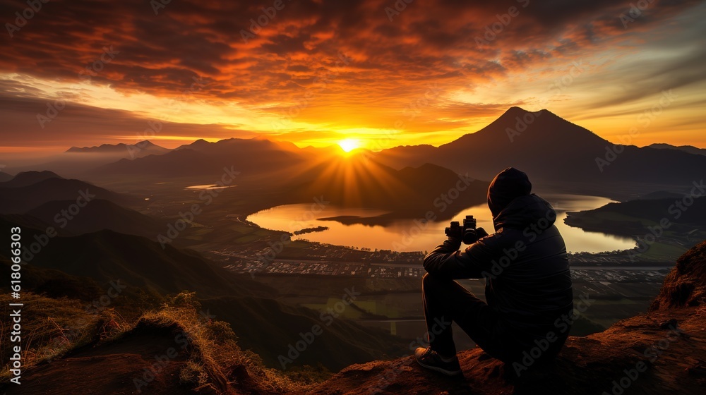 An ai-generated image of a DSLR camera on a desk in the background of world photography day.