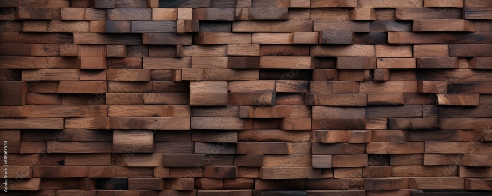 Dark and light brown wood texture background, panorama. Generative Ai. Dark and light brown wood texture background, panorama. Generative Ai.