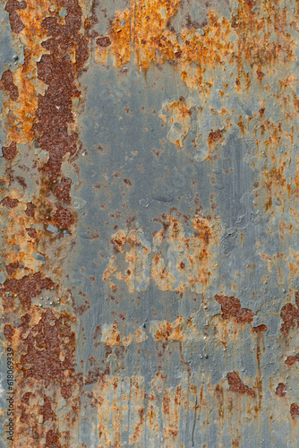 rusty surface on iron pole